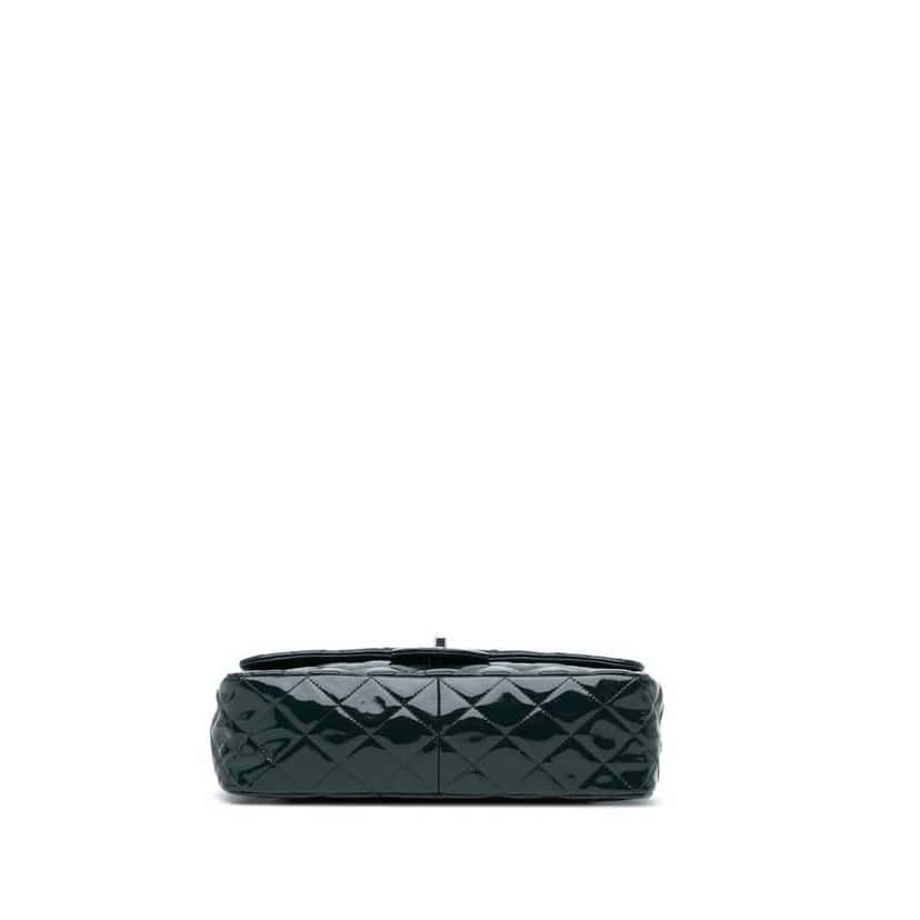 Chanel Jumbo Classic Patent Double Flap Blue Leather Good condition - Inside View