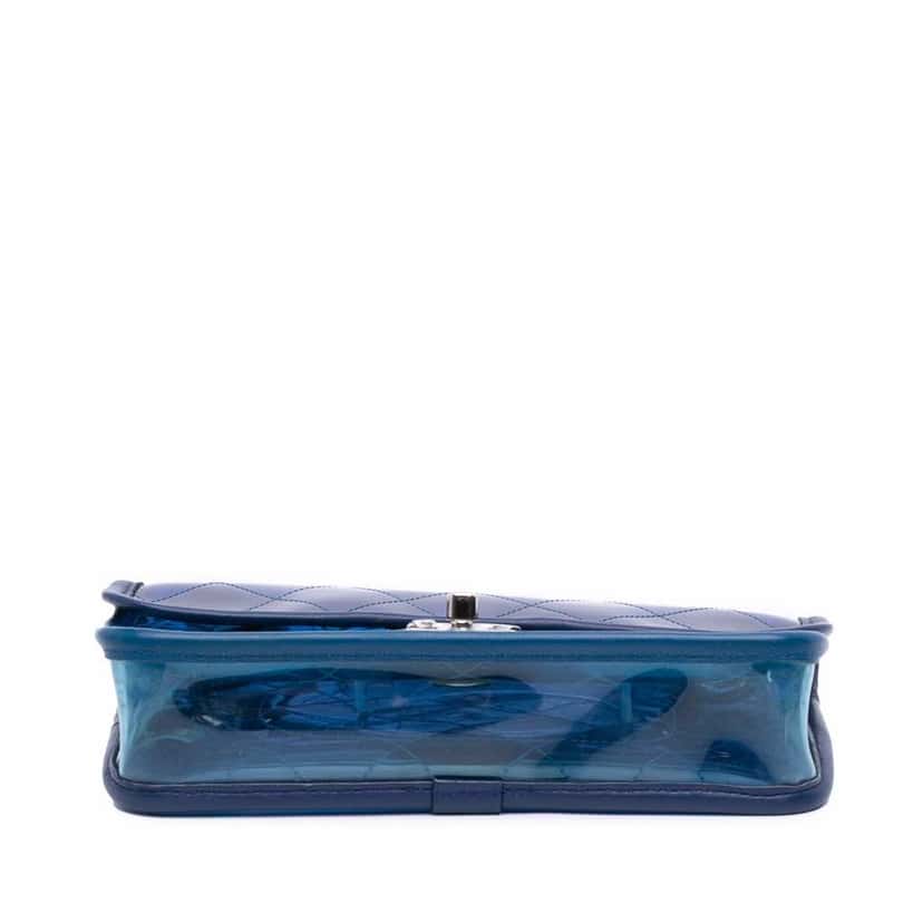 Chanel Small PVC and Lambskin Coco Splash Flap Blue Good condition - Inside View
