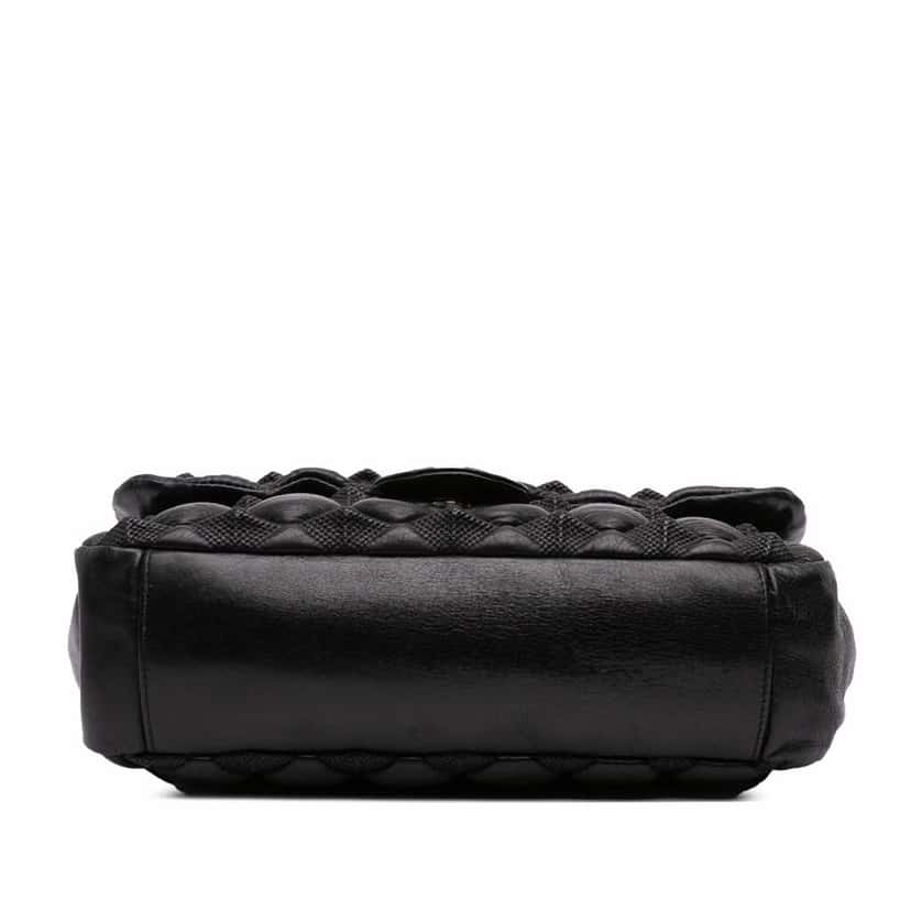 Chanel Quilted Lambskin Stravinsky Flap Black Leather Good condition - Inside View