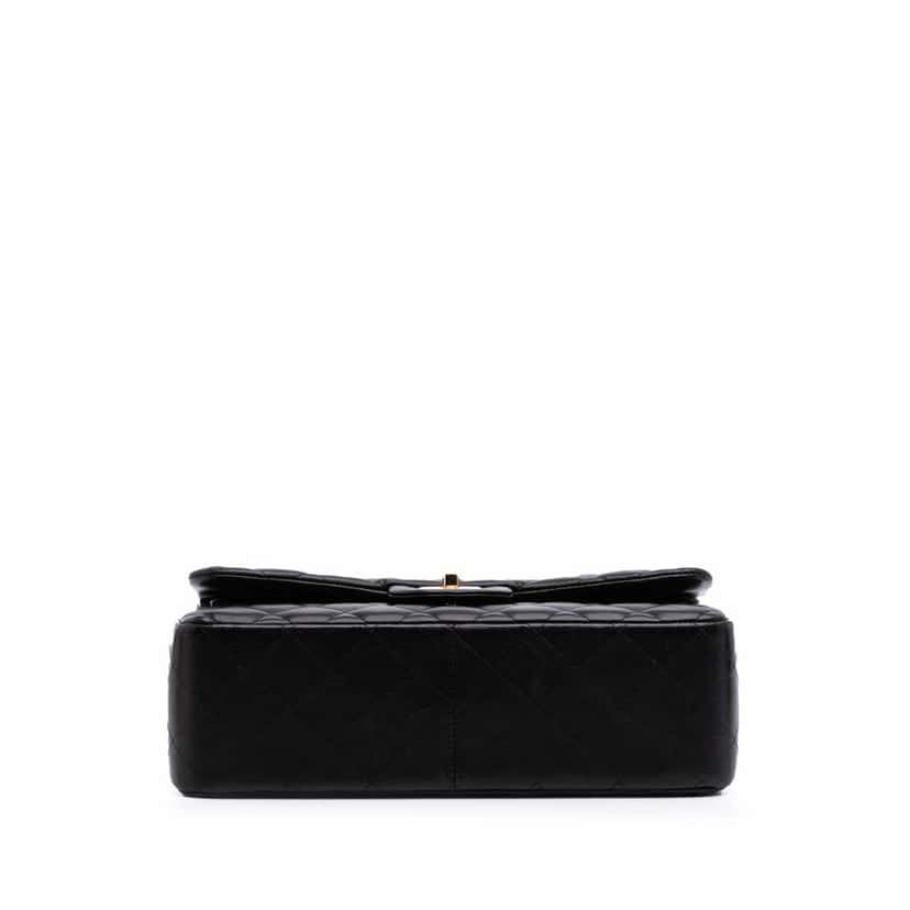 Chanel Jumbo Classic Lambskin Double Flap Black Leather Good condition - Inside View
