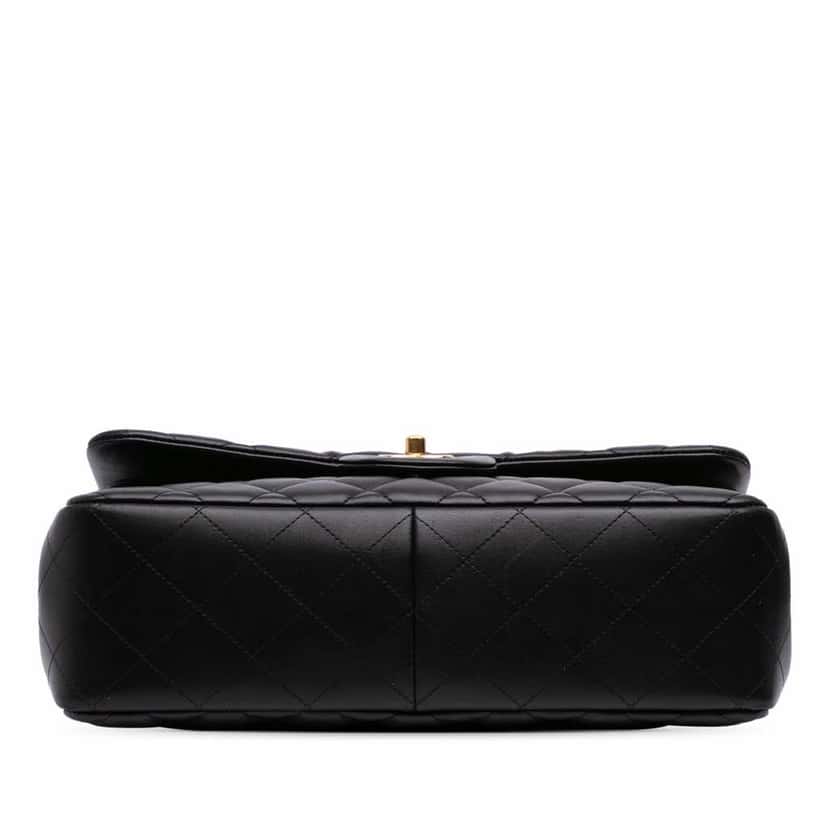 Chanel Jumbo Classic Lambskin Double Flap Black Leather Good condition - Inside View