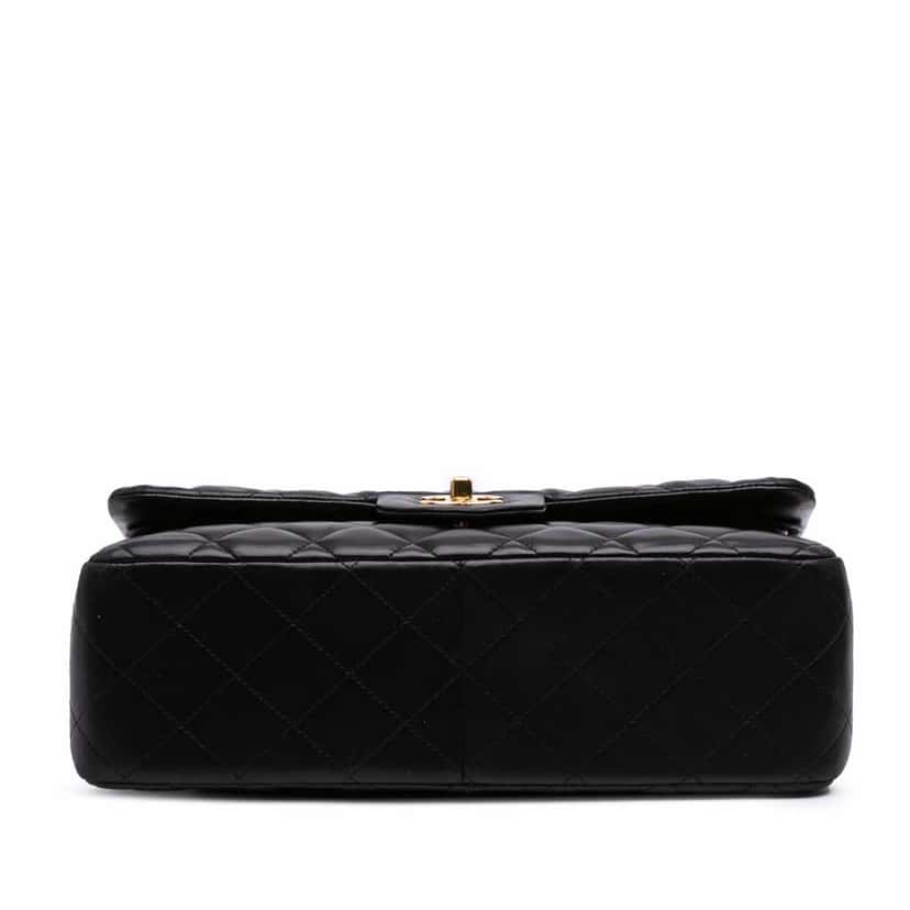 Chanel Jumbo Classic Lambskin Double Flap Black Leather Good condition - Inside View