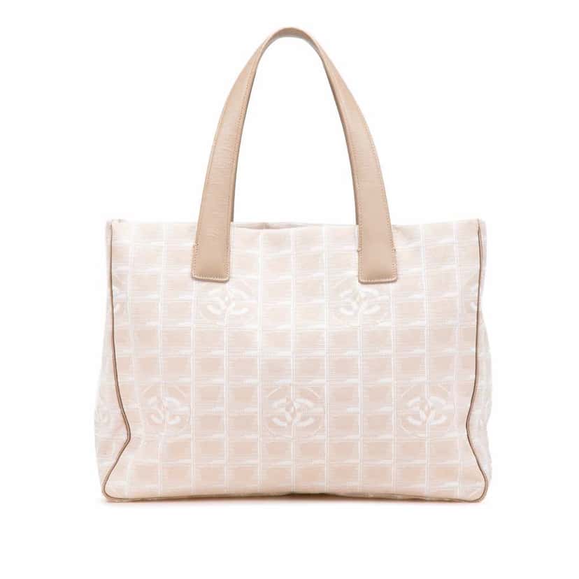 Chanel New Travel Line Nylon Tote Brown Good condition - Front View