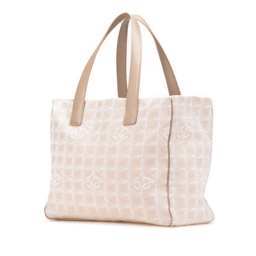Chanel New Travel Line Nylon Tote Brown Good condition - Back View