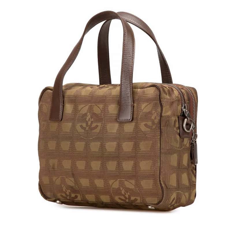 Chanel New Travel Line Nylon Satchel Brown Good condition - Back View