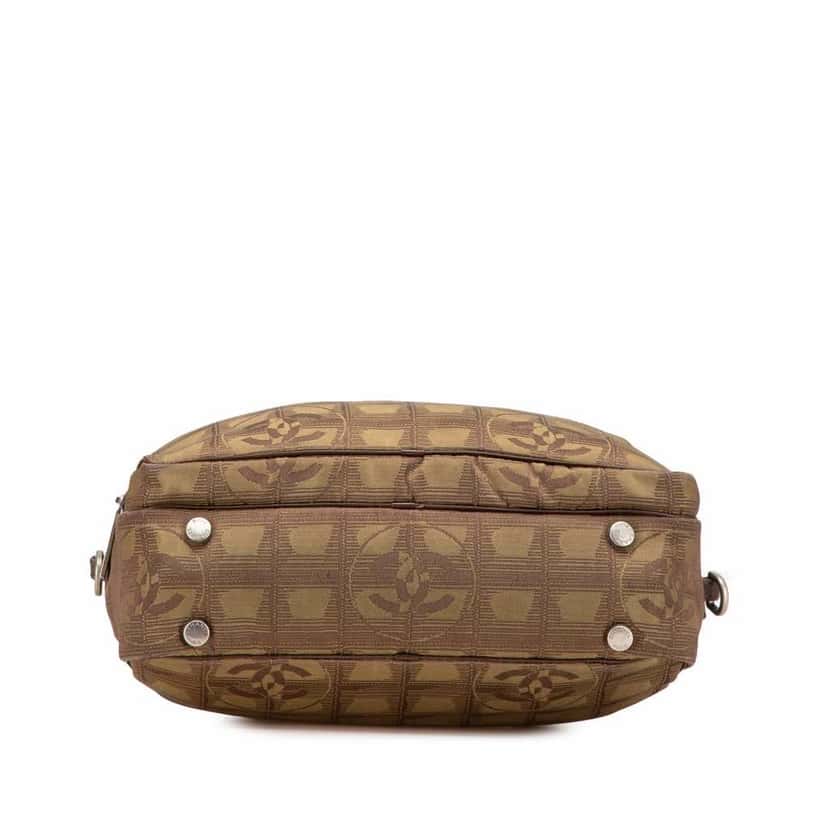 Chanel New Travel Line Nylon Satchel Brown Good condition - Inside View