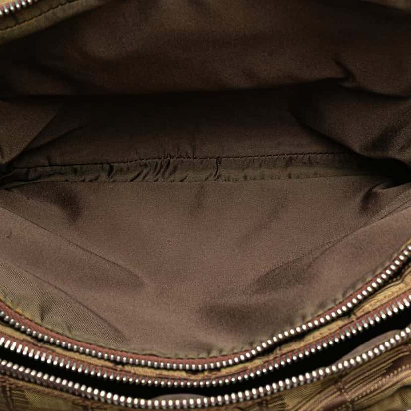 Chanel New Travel Line Nylon Satchel Brown Good condition - Model View