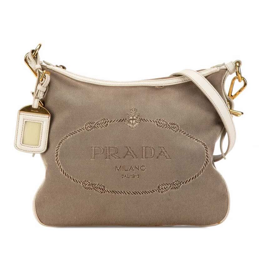 Prada Canapa Logo Crossbody Brown Good condition - Front View