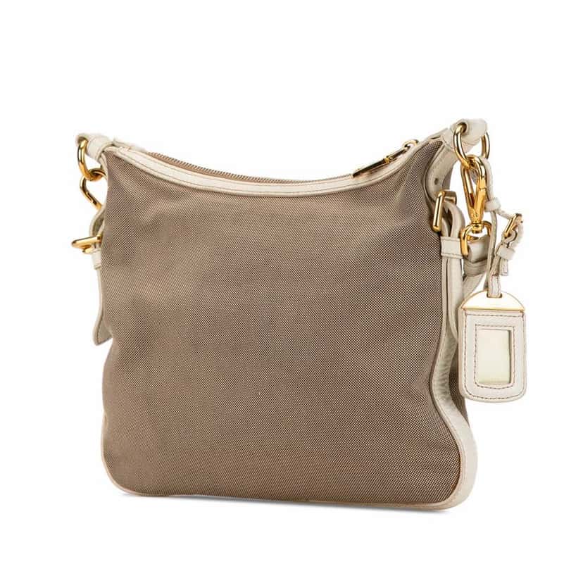 Prada Canapa Logo Crossbody Brown Good condition - Back View