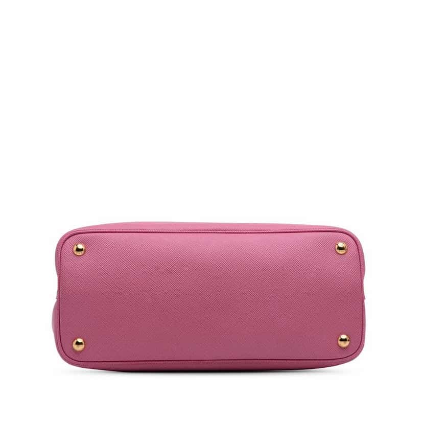 Prada Small Bicolor Saffiano Cuir Double Satchel Pink Leather Fair condition - Inside View
