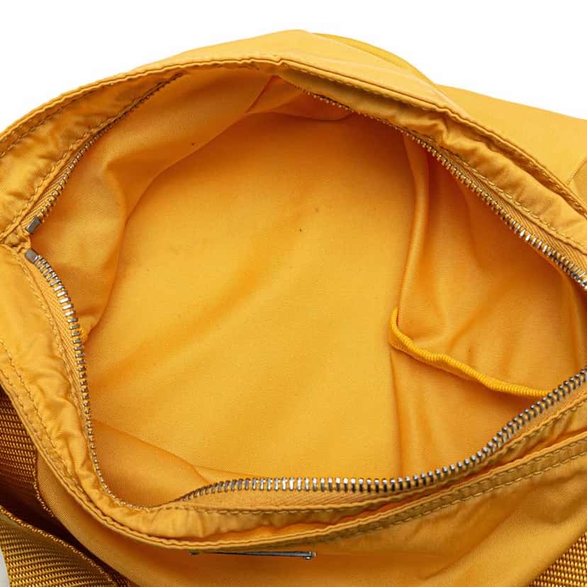 Prada Tessuto Zip Top Crossbody Yellow Good condition - Model View