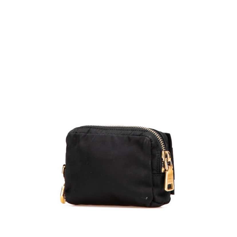 Prada Tessuto Fiocco Bow Pouch Black Good condition - Back View