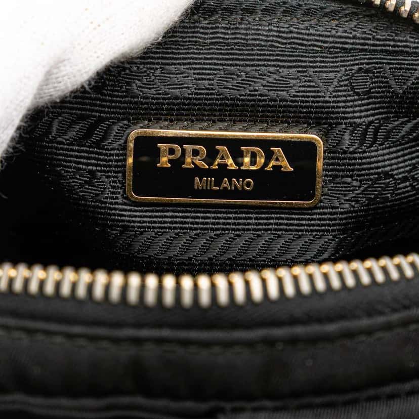 Prada Tessuto Fiocco Bow Pouch Black Good condition - Box View