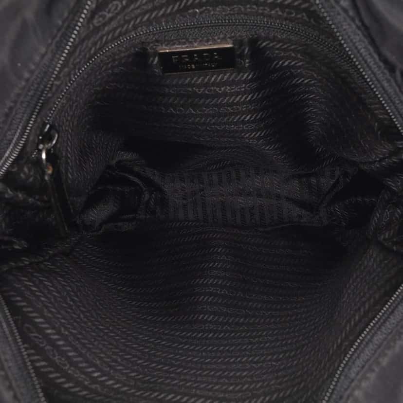 Prada Tessuto Zip Top Crossbody Black Good condition - Model View