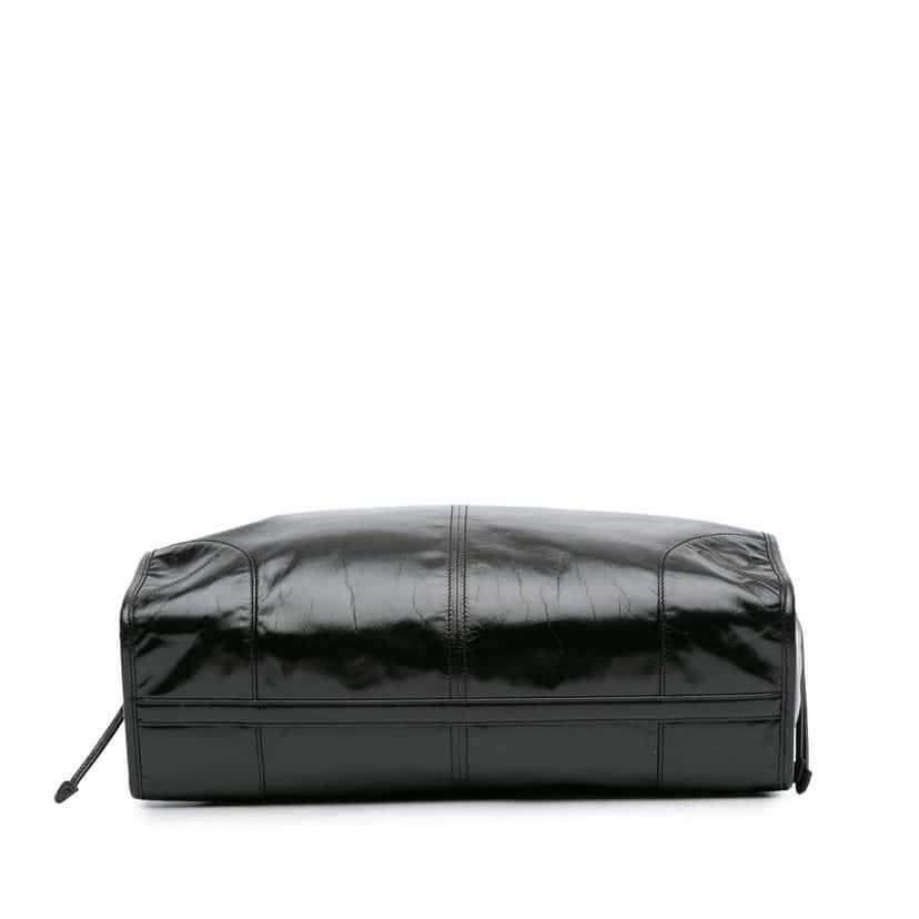 Prada Large Shiny Calfskin Bonnie Satchel Black Leather Good condition - Inside View