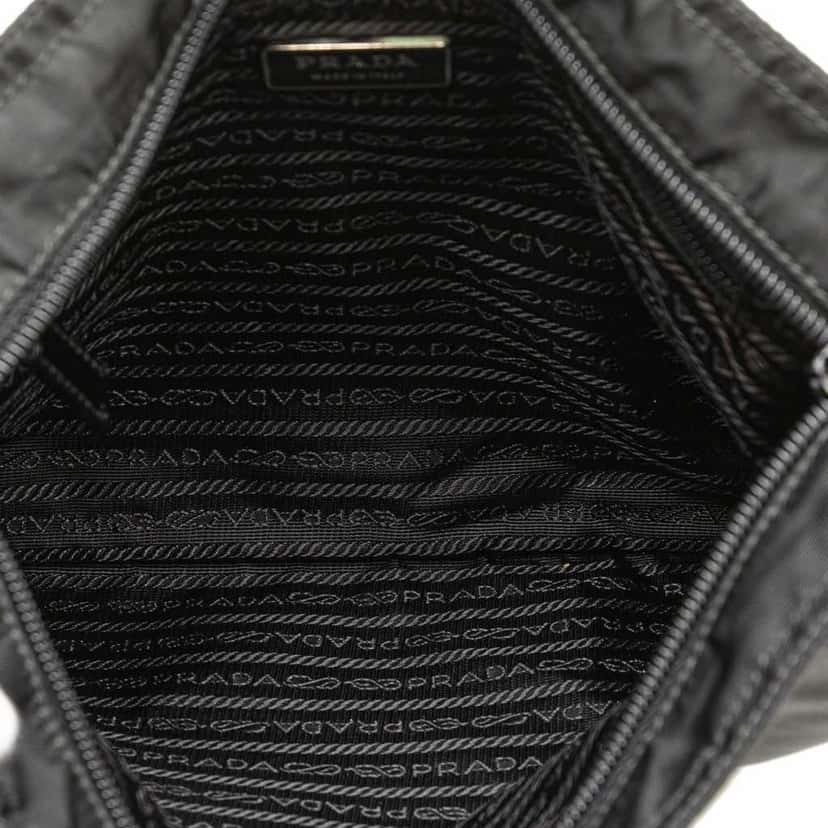 Prada Tessuto Zip Top Crossbody Black Good condition - Model View