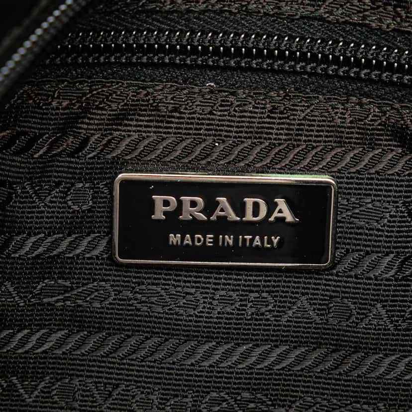Prada Tessuto Zip Top Crossbody Black Good condition - Box View