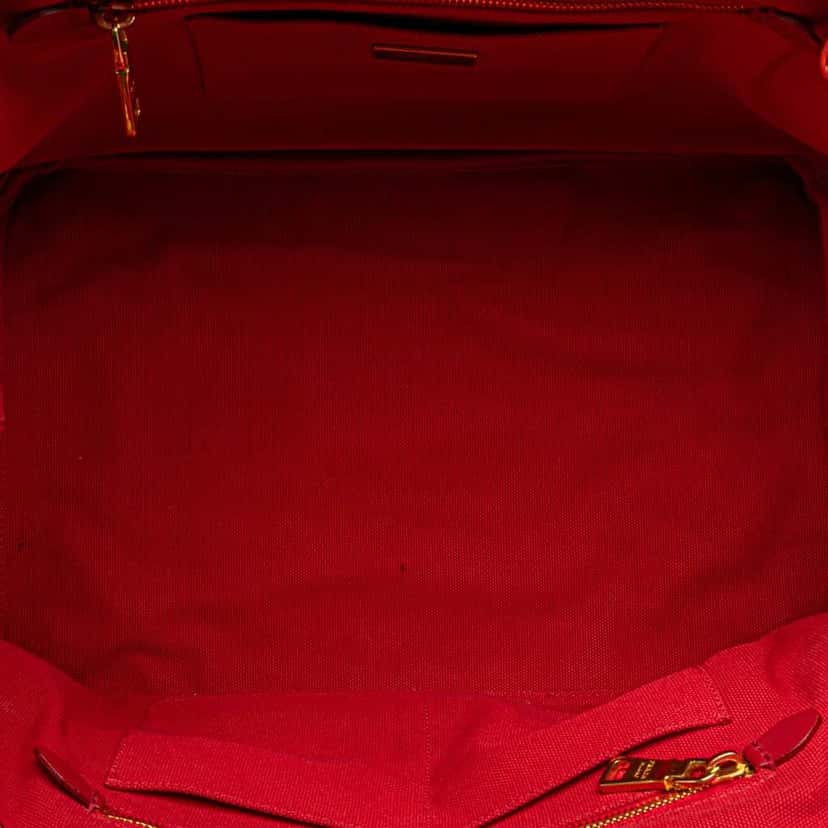 Prada Canvas Canapa Bijoux Satchel Red Good condition - Model View