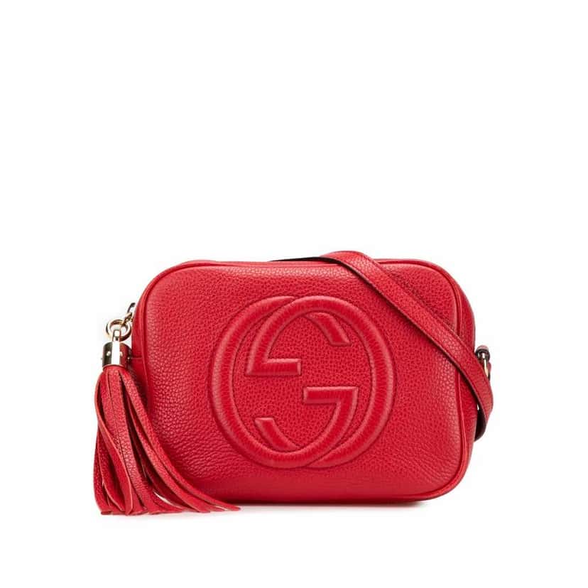 Gucci Leather Soho Disco Crossbody Red Leather Good condition - Front View