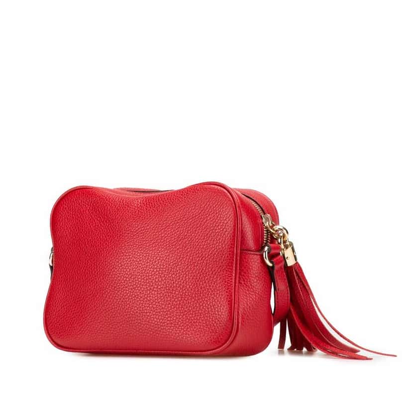 Gucci Leather Soho Disco Crossbody Red Leather Good condition - Back View