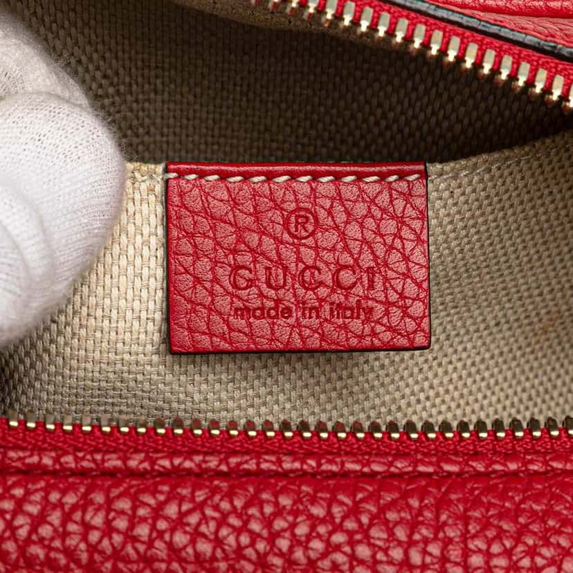 Gucci Leather Soho Disco Crossbody Red Leather Good condition - Box View