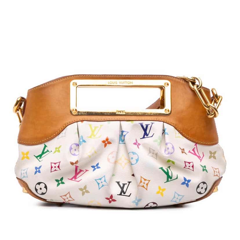 Louis Vuitton Monogram Multicolore Judy PM White Canvas Fair condition - Front View