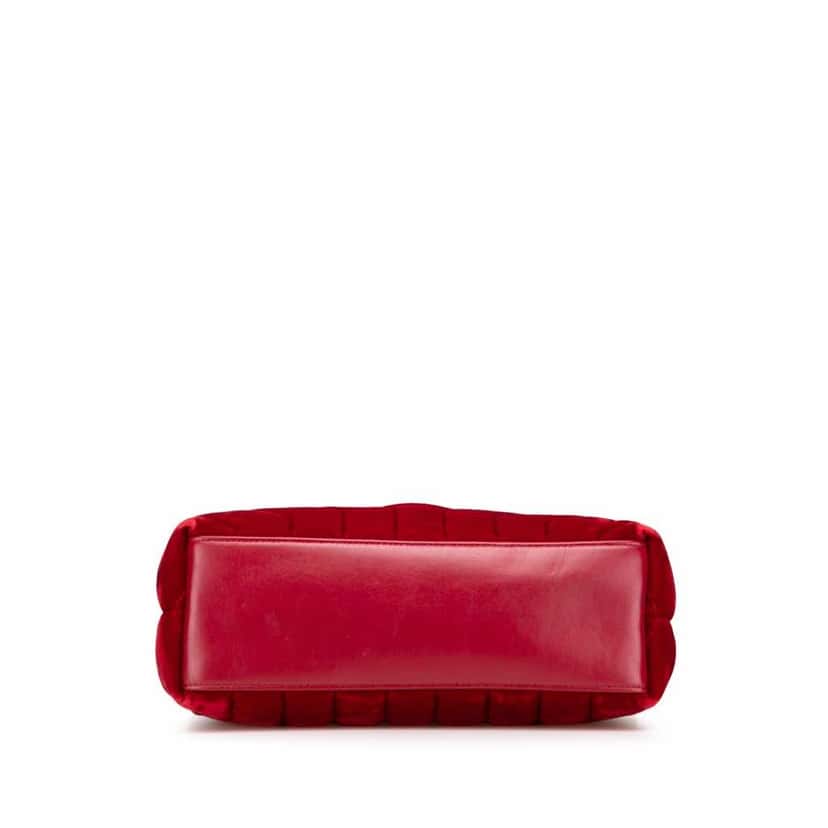 Saint Laurent Small Velvet Monogram Matelasse LouLou Shoulder Bag Red Good condition - Inside View