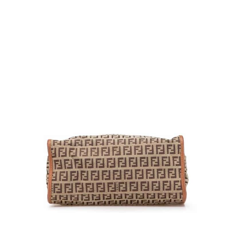 Fendi Zucchino Canvas Handbag Brown Good condition - Inside View