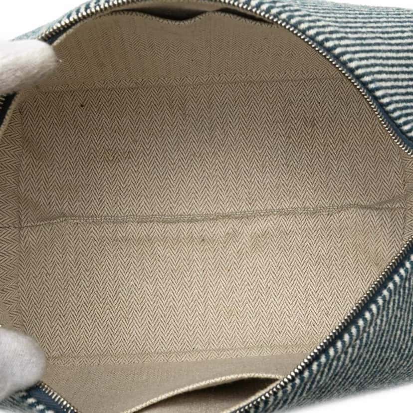 Hermès Small Wool Bride A Brac H Natte Case Blue Good condition - Model View