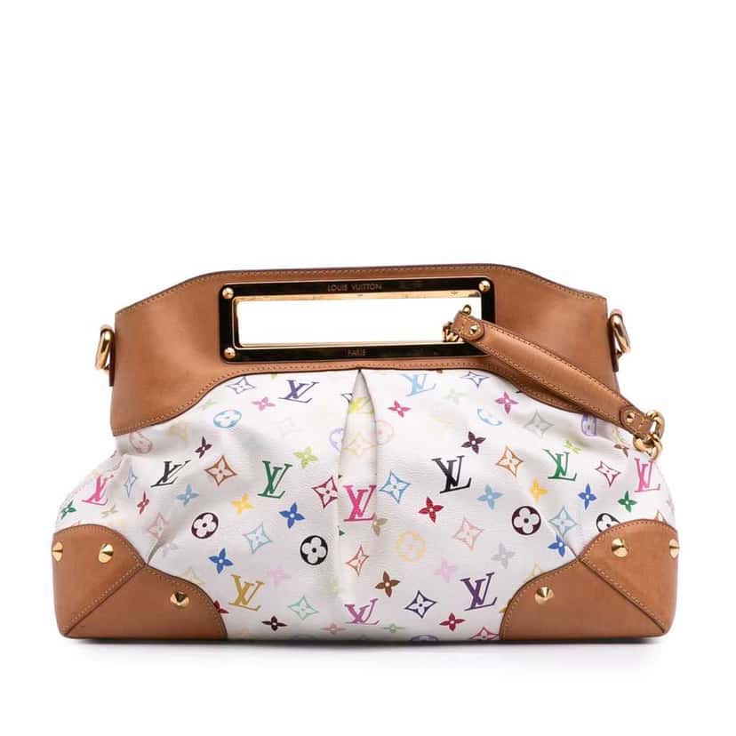 Louis Vuitton Monogram Multicolore Judy GM White Canvas Good condition - Front View