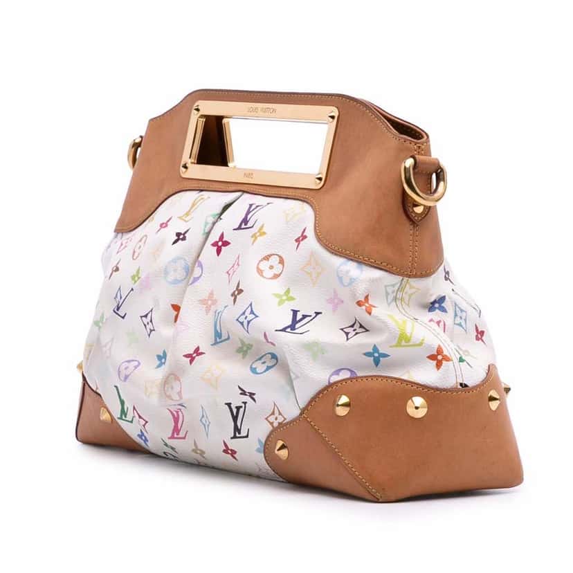 Louis Vuitton Monogram Multicolore Judy GM White Canvas Good condition - Back View
