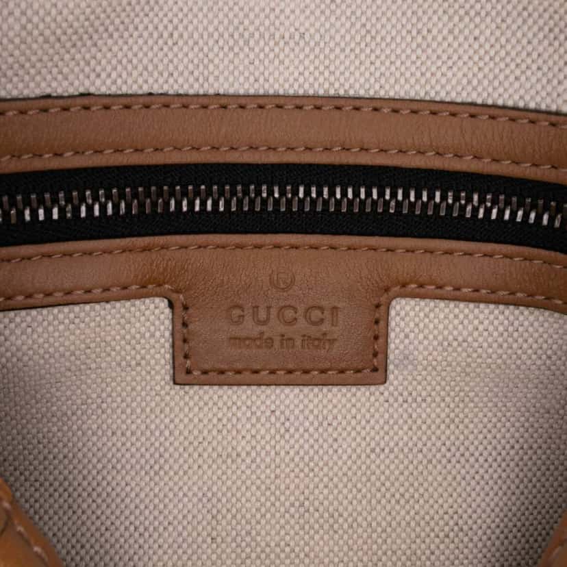 Gucci Mini GG Canvas Web Bauletto Top Handle Bag Black Good condition - Box View