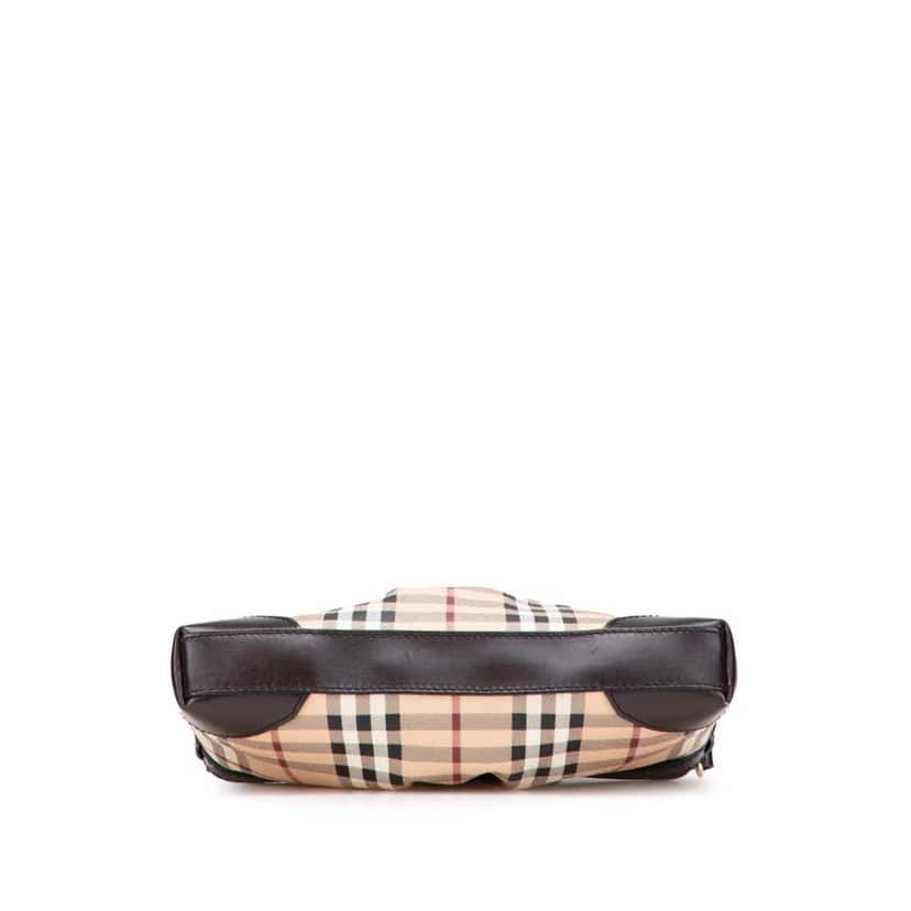 Burberry Haymarket Check Coated Canvas Smithfield Crossbody Brown Fair condition - Inside View