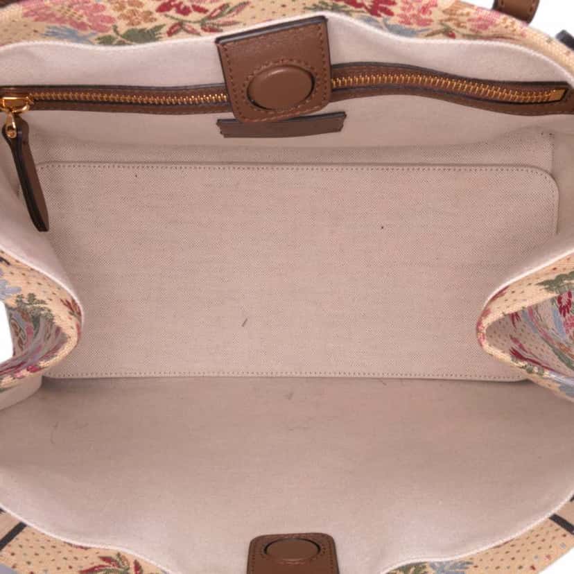 Valentino Medium Canvas Antibes Shopping Bag Brown Good condition - Model View