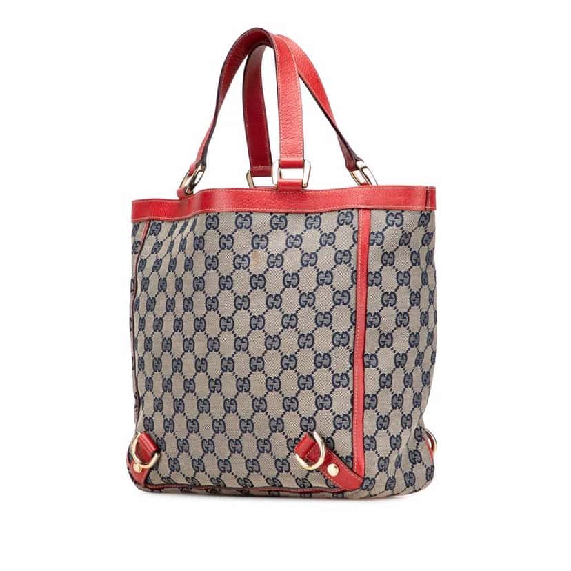 Gucci GG Canvas Abbey D Ring Tote Brown Good condition - Back View