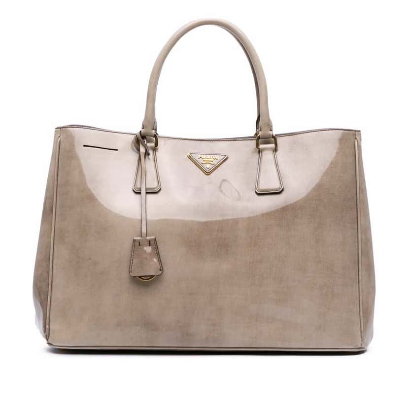 Prada Large Spazzolato Fume Galleria Tote Brown Leather Good condition - Front View