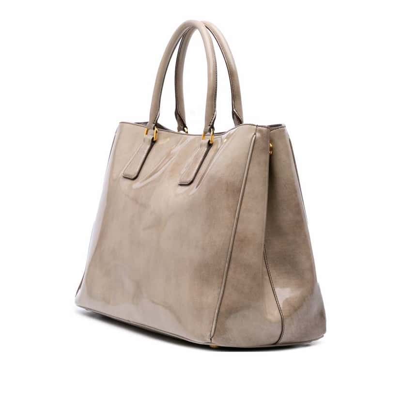 Prada Large Spazzolato Fume Galleria Tote Brown Leather Good condition - Back View