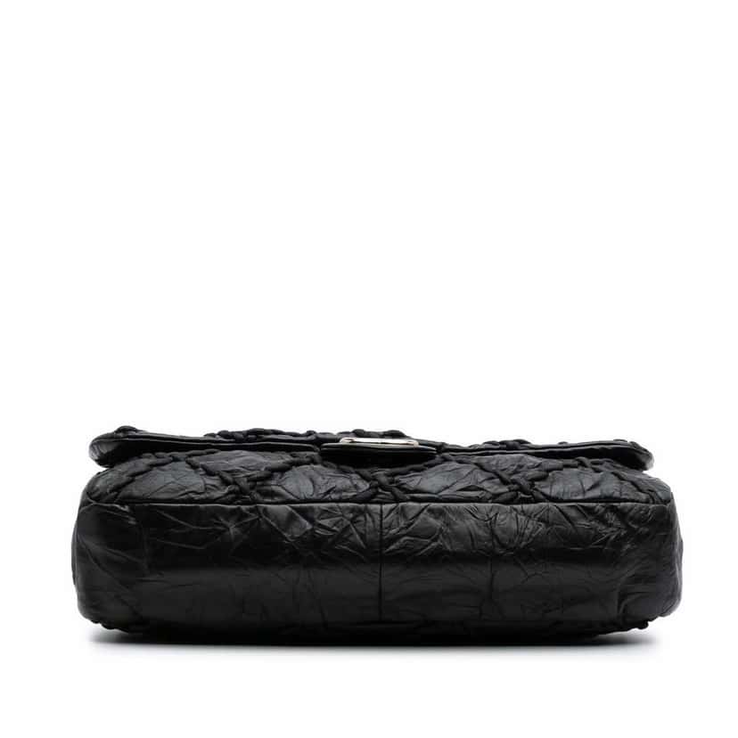 Chanel Jumbo Quilted Calfskin Ultra Stitch Flap Black Leather Good condition - Inside View