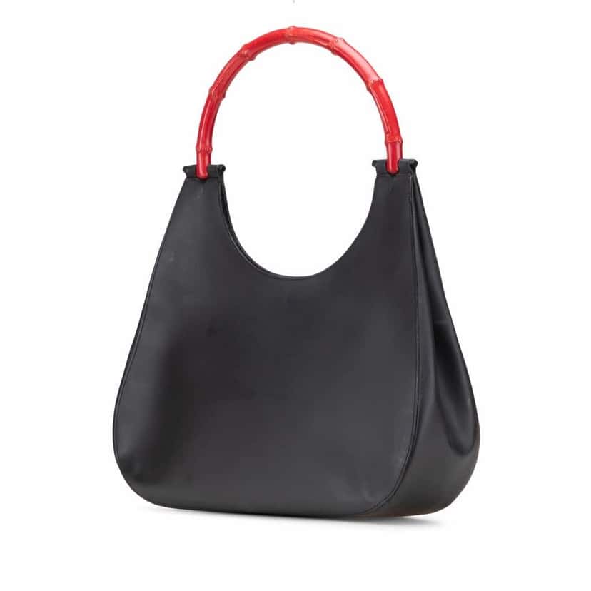Gucci Leather Bamboo Handbag Black Leather Good condition - Back View