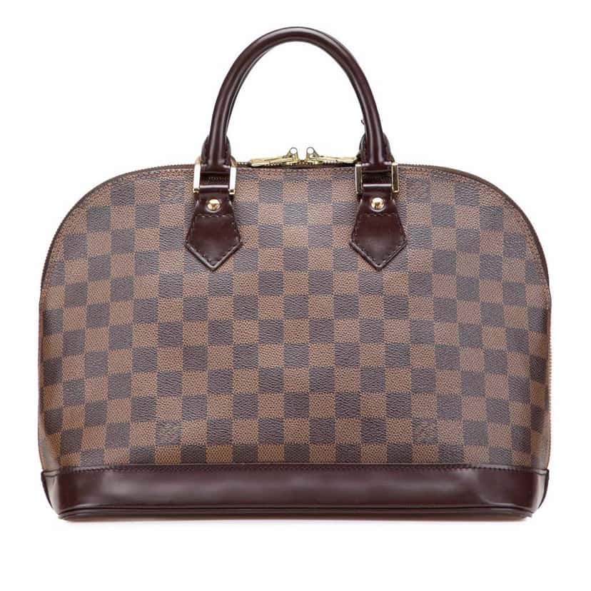 Louis Vuitton Damier Ebene Alma MM Brown Canvas Very good condition - Front View