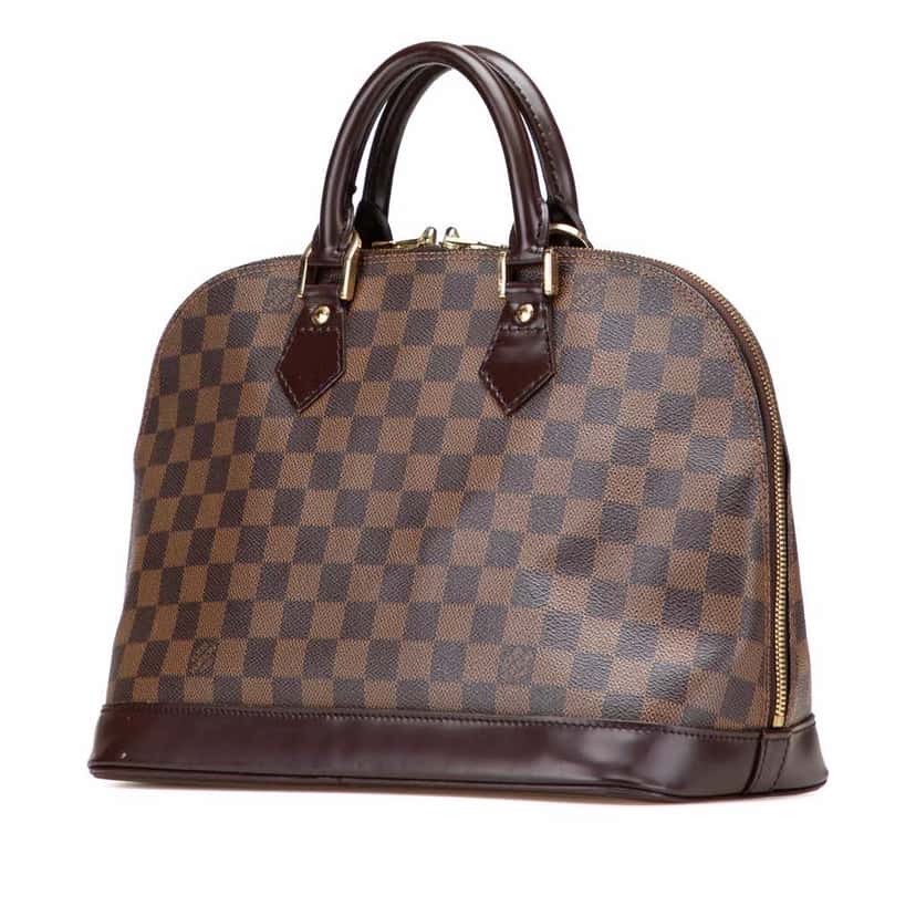 Louis Vuitton Damier Ebene Alma MM Brown Canvas Very good condition - Back View