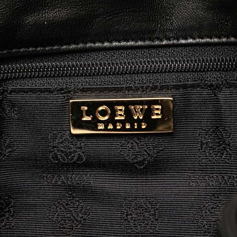 Loewe Nappa Flamenco Drawstring Crossbody Black Leather Good condition - Box View