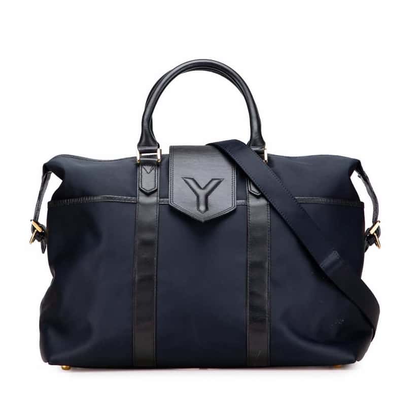 Yves Saint Laurent Nylon Travel Bag Blue Good condition - Front View