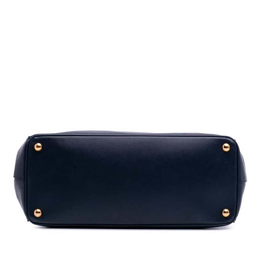 Prada Large Saffiano Lux Galleria Double Zip Tote Blue Leather Good condition - Inside View