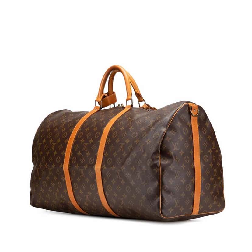Louis Vuitton Monogram Keepall Bandouliere 60 Brown Canvas Good condition - Back View