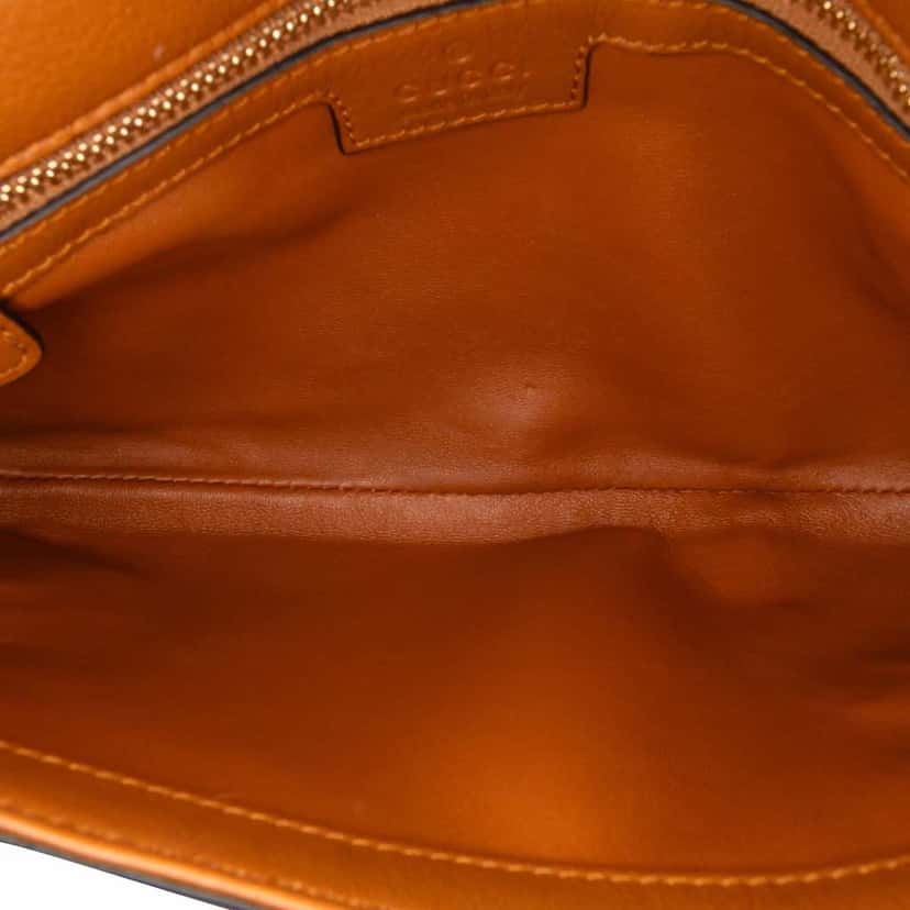 Gucci Calfskin Blondie Chain Satchel Brown Leather Good condition - Model View