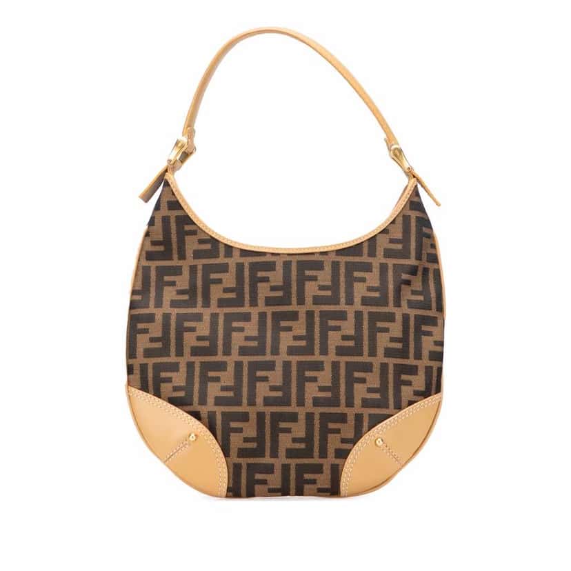 Fendi Zucca Canvas Hobo Brown Good condition - Front View