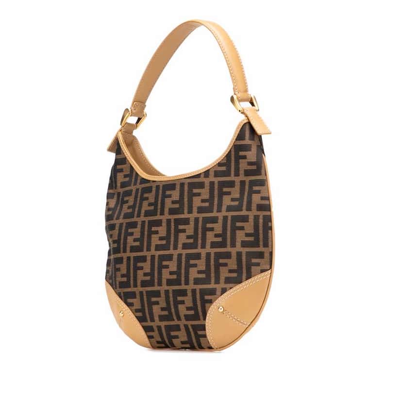 Fendi Zucca Canvas Hobo Brown Good condition - Back View