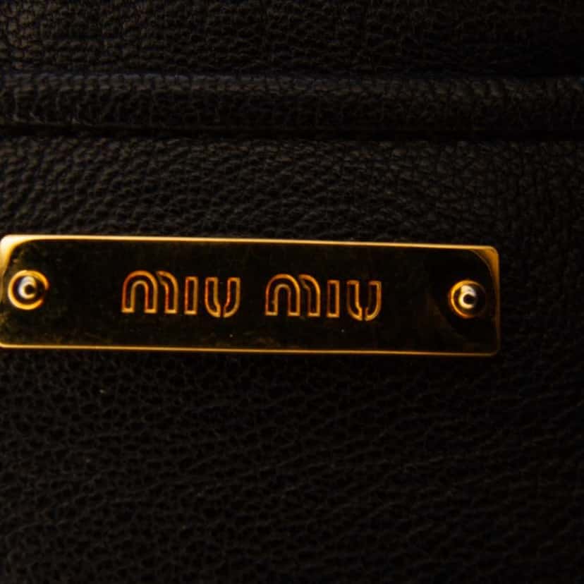 Miu Miu Matelasse Nappa Biker Clutch Blue Leather Good condition - Box View