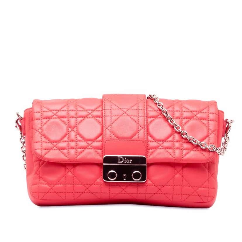 Dior Cannage Miss Dior Promenade Crossbody Pink Leather Good condition - Front View